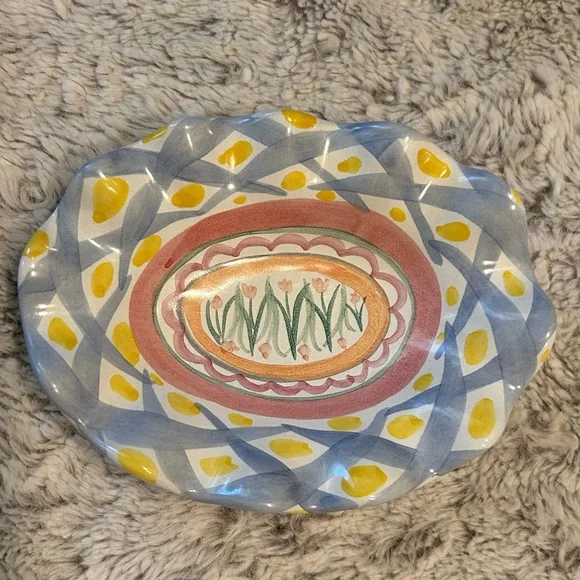 Vintage Mackenzie-Childs Soap Disk/Trinket Tray - Picture 6 of 8